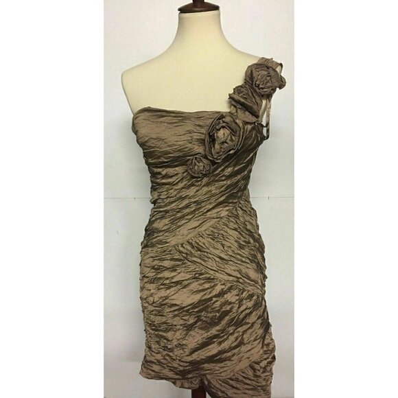 BCBGMAXAZRIA Dresses & Skirts - BCBMAXAZRIA Evangeline Bronze Dress Size 12 NWOT